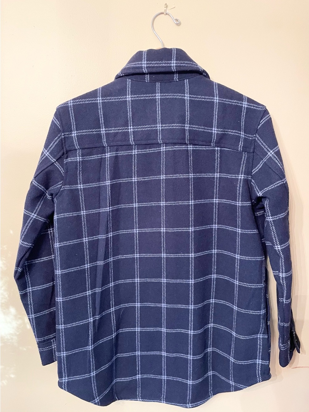 Tiley Navy Blue Windowpane Button-Up Shacket - Picture 2 of 5